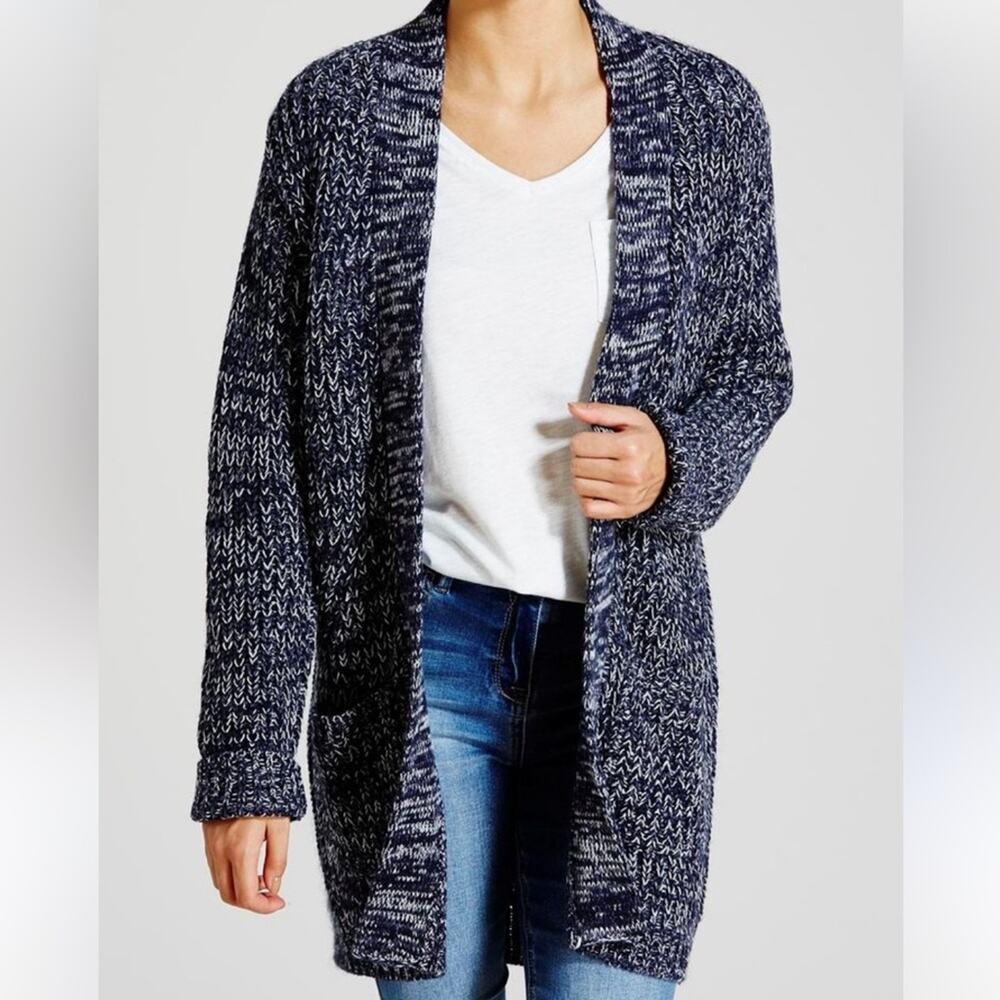 Bobbie Brooks Blue and White Knit Cardigan